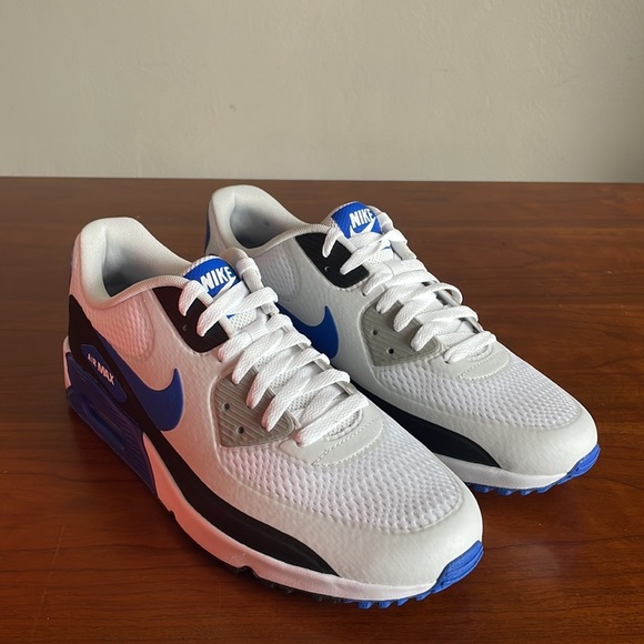 Men’s Nike Air Max Golf White Blue Sneakers Comfort DX5999-141 Size 10.5 - Picture 3 of 6